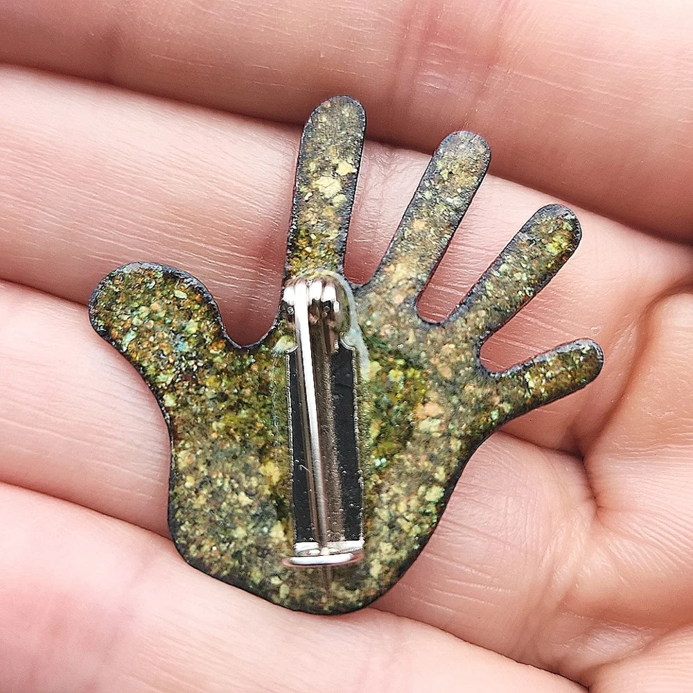 Anthropologie Enamel Hand Pin